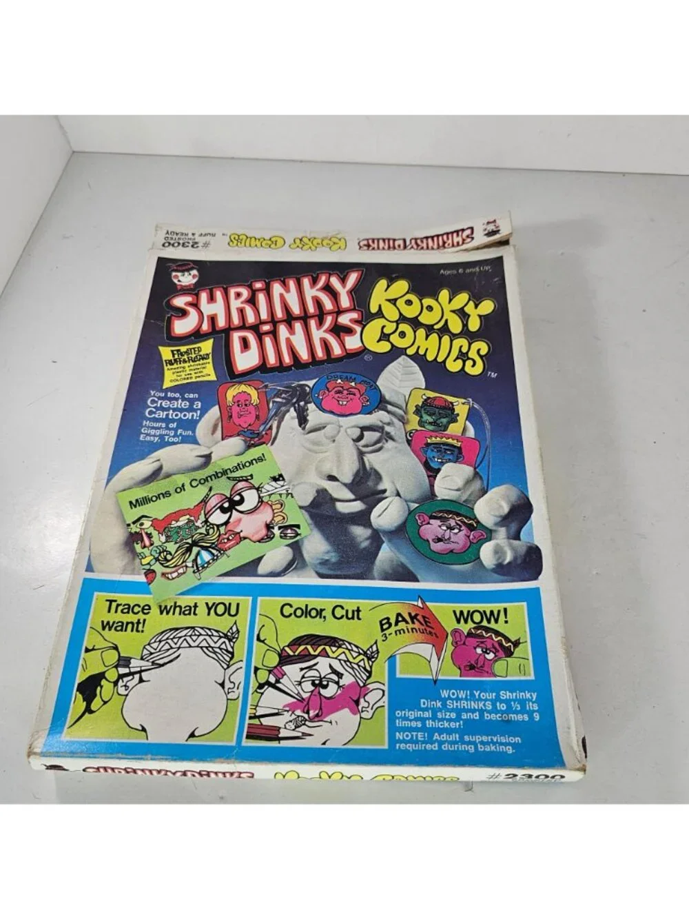 Shrinky Dinks Kooky Comics Kit #2300 Frosted Ruff & Ready Sheets and Box ONLY